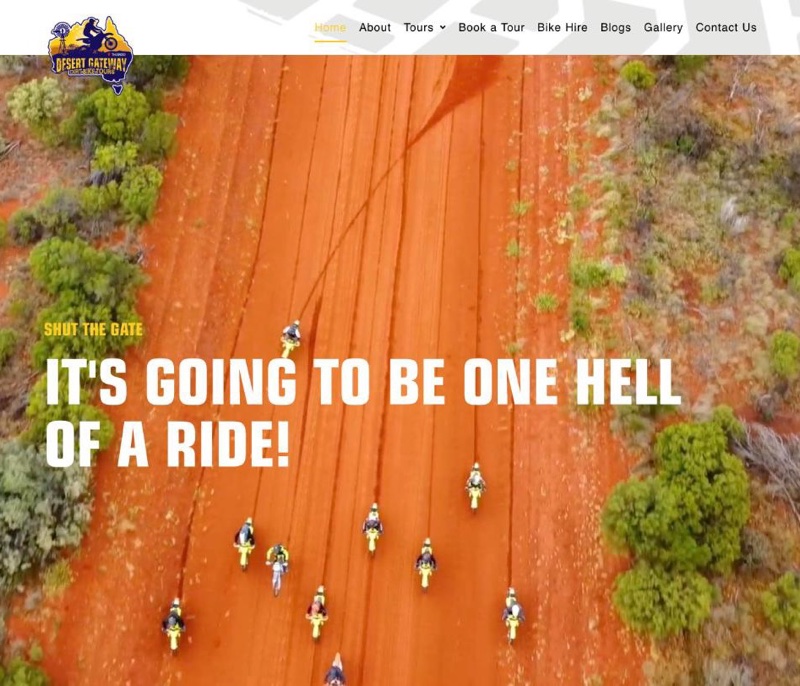 Desert Gateway Dirt Bike Tours website